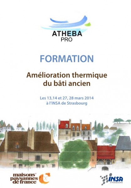 Formation Amélioration thermique du bâti ancien - les 13,14 & 27,28 mars à l’INSA de Strasbourg