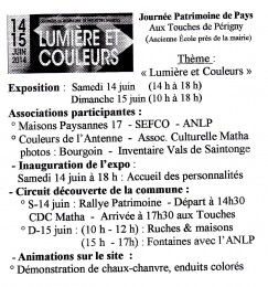 Lumière & couleur Programme