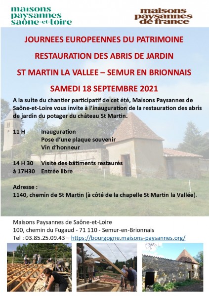 flyer JEP Inauguration chantier St Martin